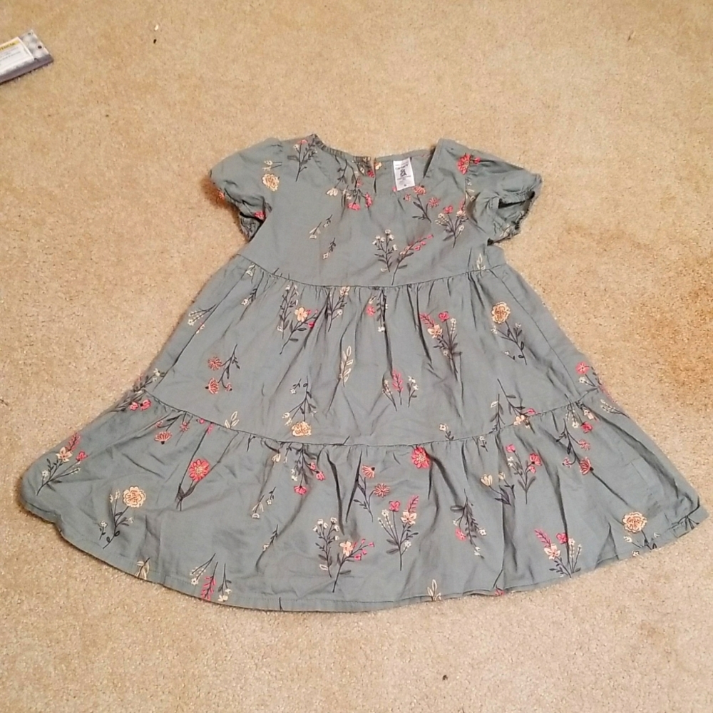 Olive Floral Dress